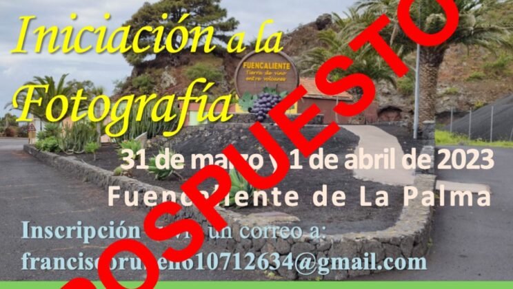 XV Curso de Iniciación a la Fotografí­a, POSPUESTA LA FECHA